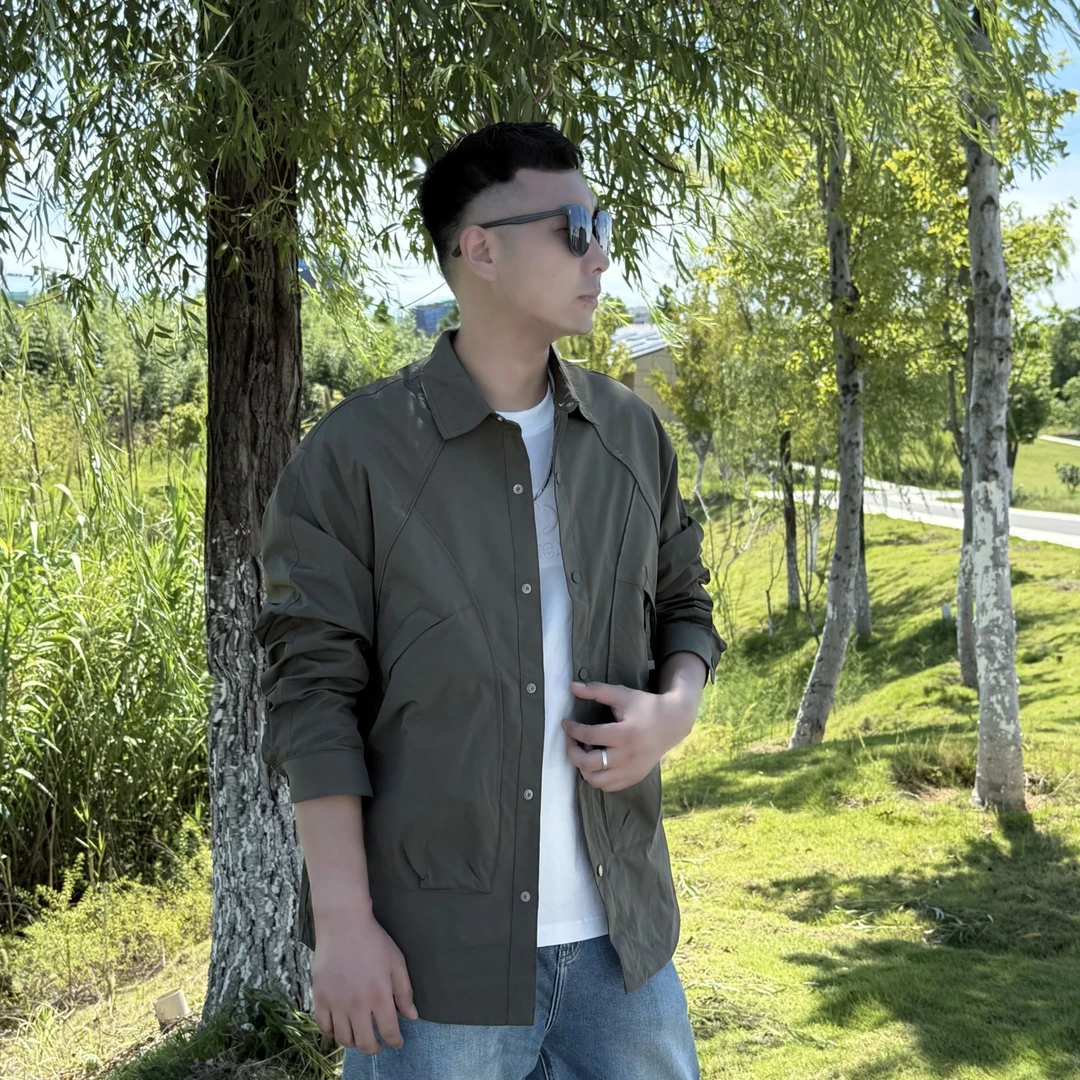 外套翻领男装夹克短款时尚休闲梭织春季潮流F0921