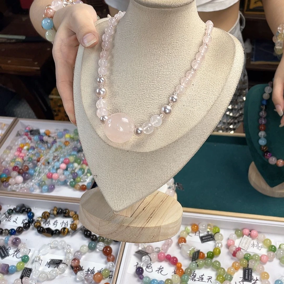 水晶手链银S925镀金镶嵌