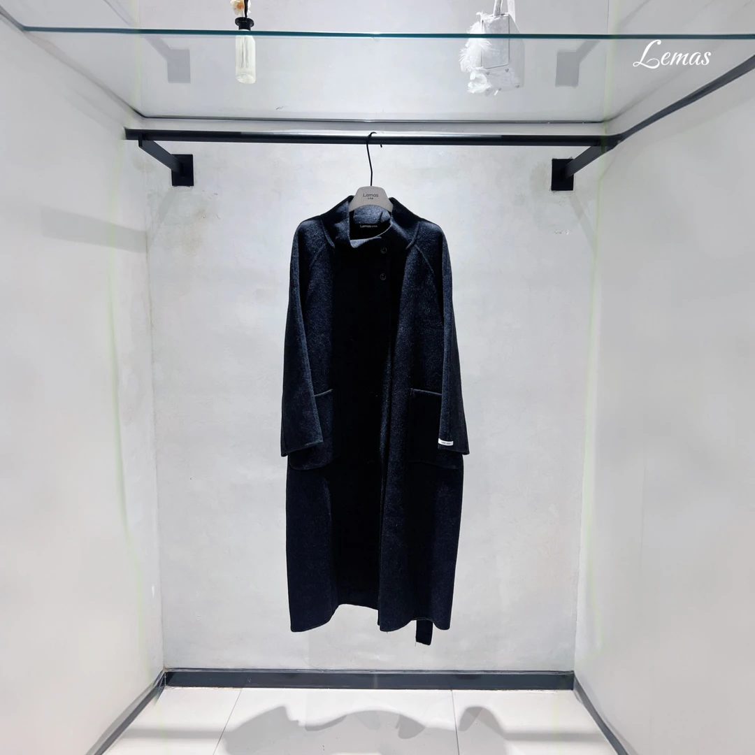 【乐玛施】墨灰隐曜・立领通勤奢衣 5108