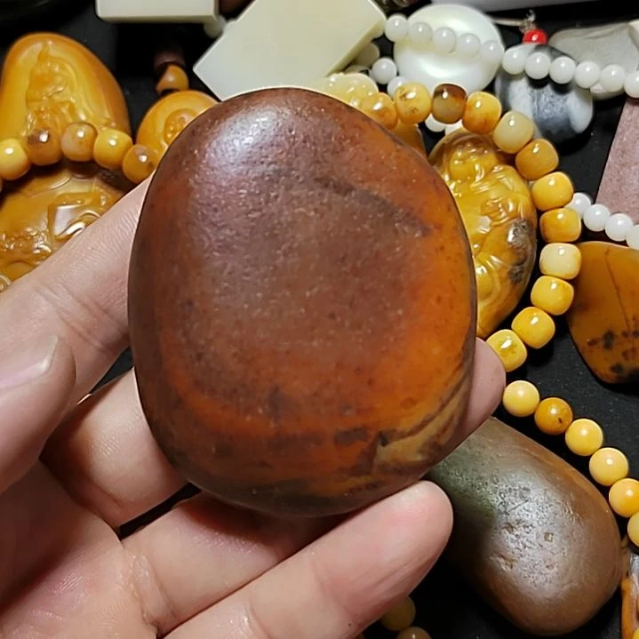 石材汉**翼唐河彩玉独籽儿一个