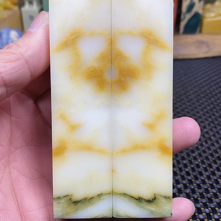 青田石印石云南三彩花纹石