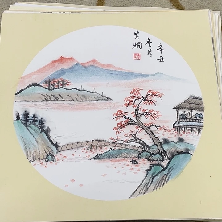 国画33-33卡纸作品艺