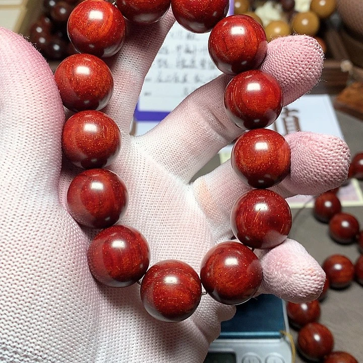 手串/手链小叶紫檀孤*18 13 颗 顶泥小半龙 满星