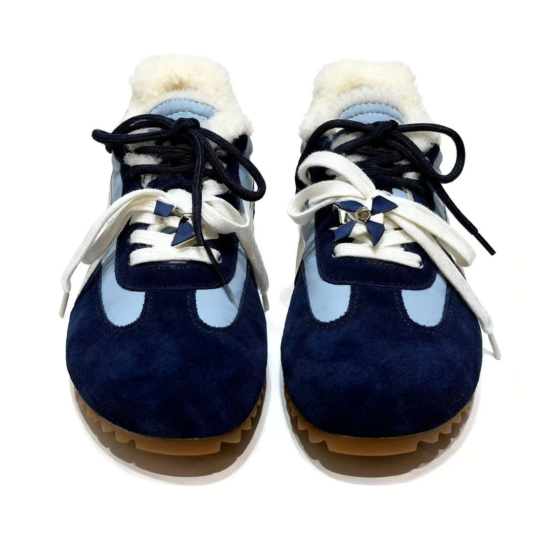 MRFEITO【潮流德训】羊羔毛真皮防滑休闲鞋H1XI02D35293