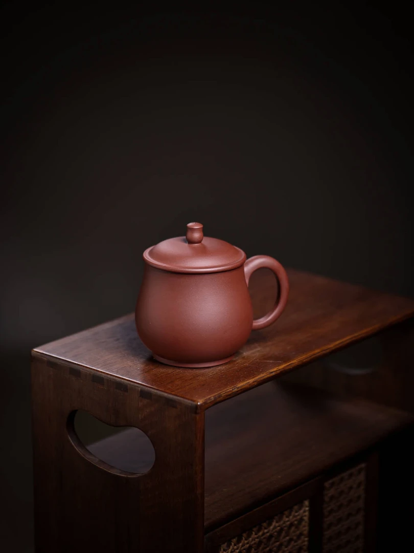 宜兴紫砂 葫芦福禄杯 纯手工高档带盖茶杯