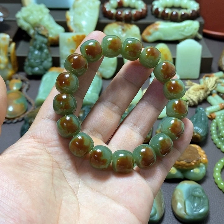 手链未镶嵌透闪石质玉手串卡12