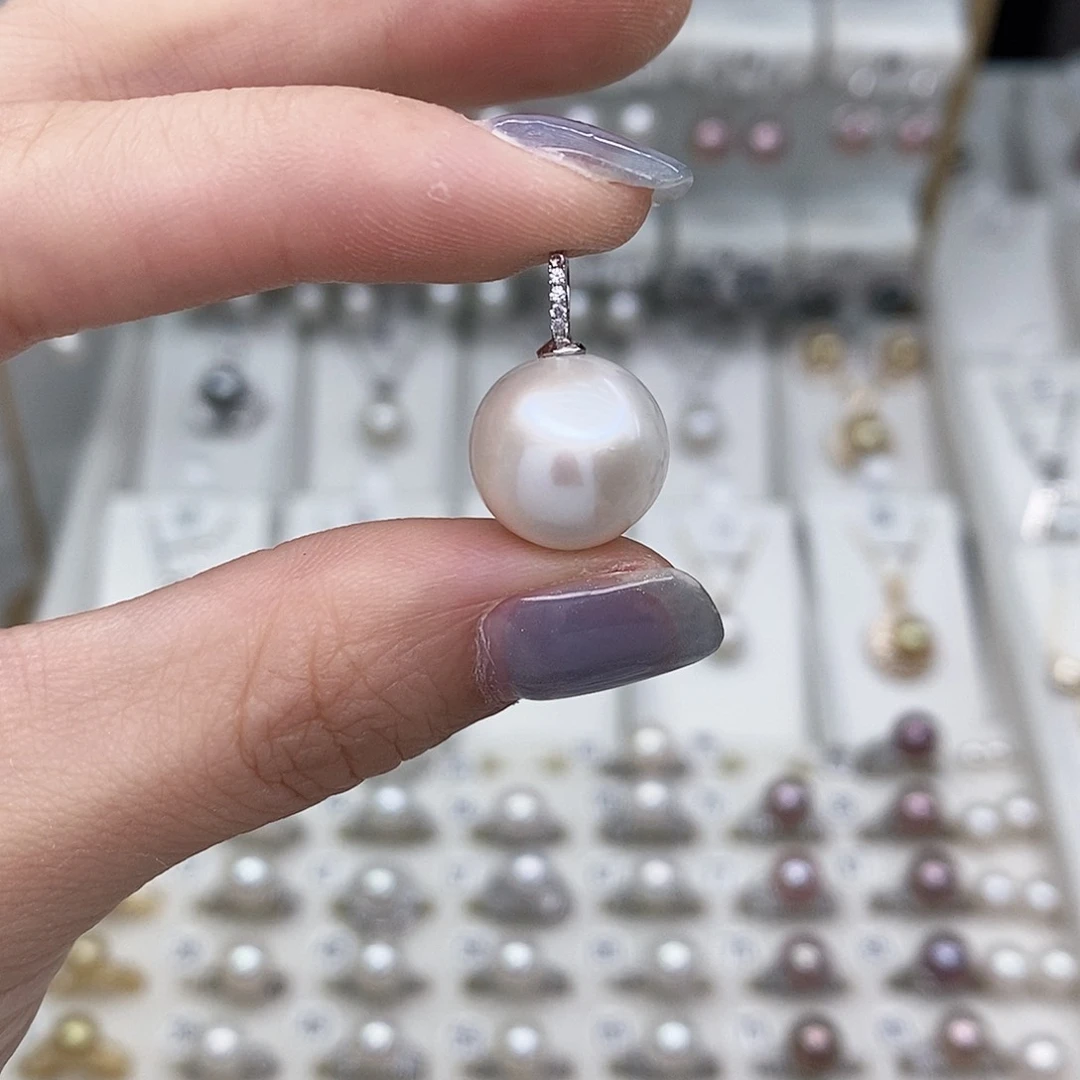 银S925镶嵌戒指淡水珍珠