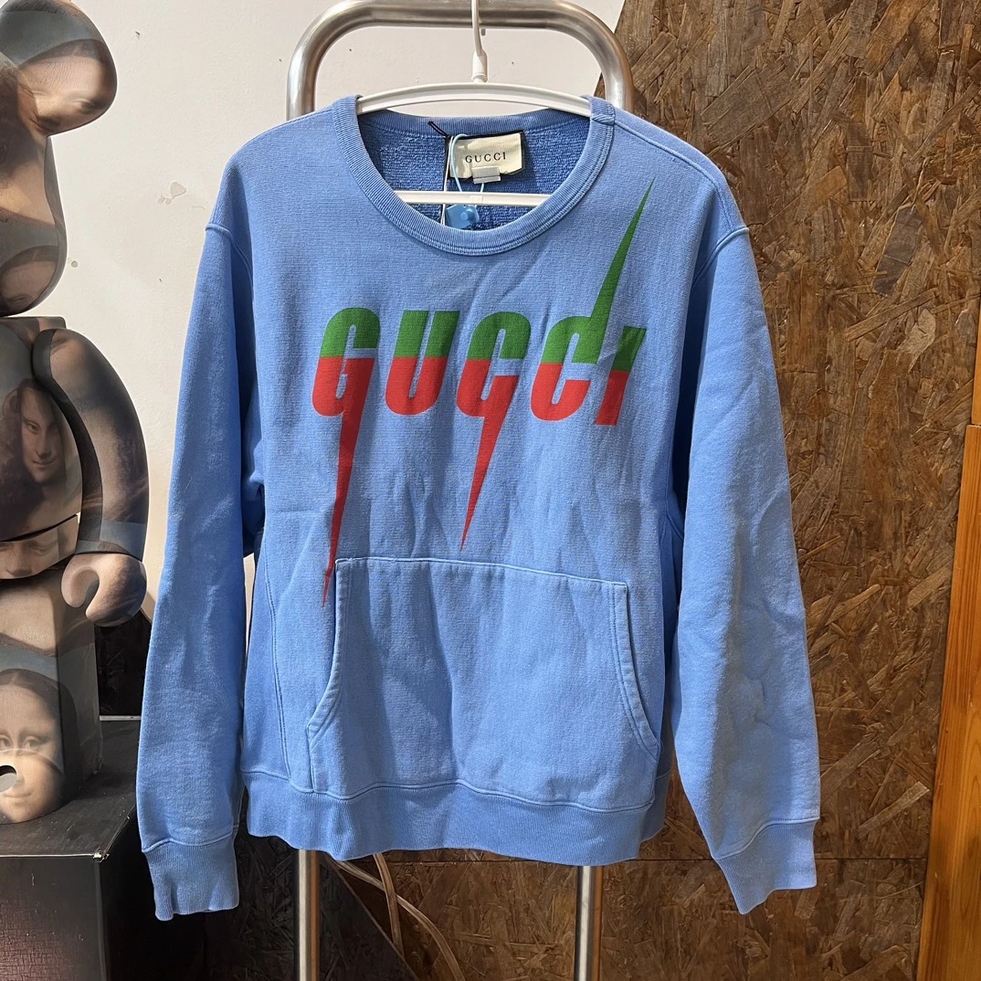 未使用 GUCCI/古驰 gucci闪电卫衣 A2501 S码 带吊 胸围54 衣长65