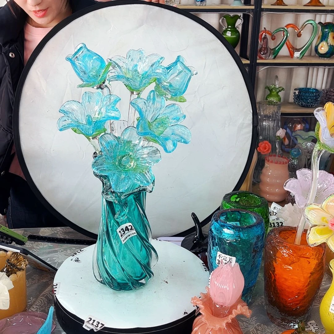 6花1瓶 家悦琉璃工艺品