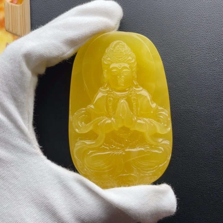 琥珀未镶嵌颈饰天然琥珀蜜蜡