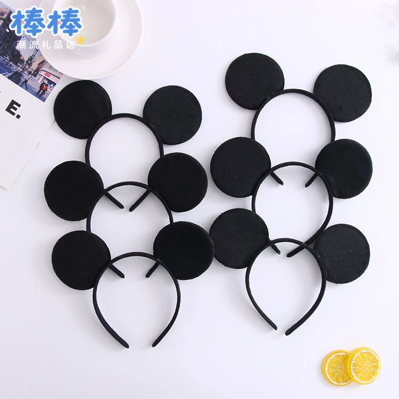 六一儿童节万圣节表演米奇米妮黑耳朵发饰米老鼠头箍头饰