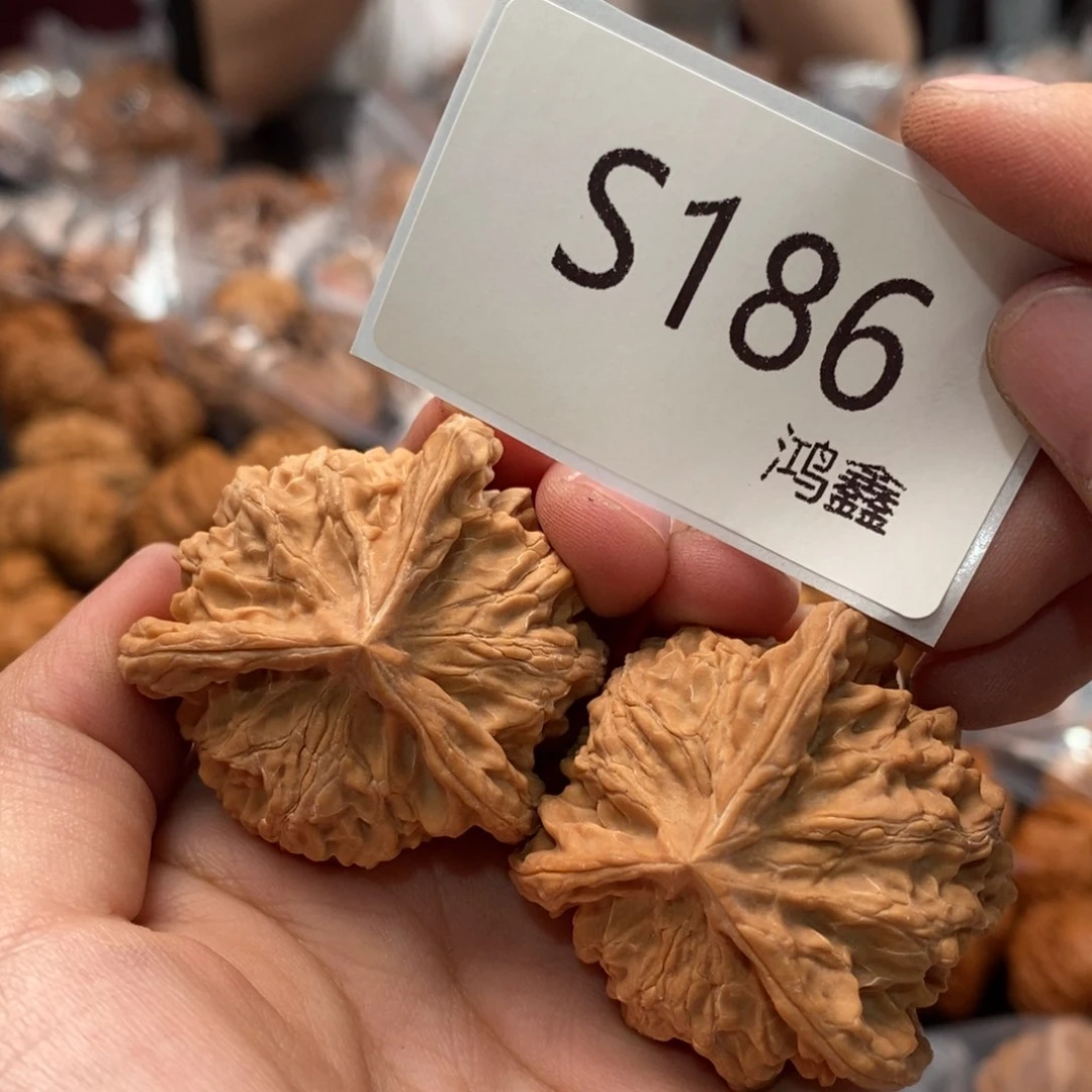 文玩核桃把件40三棱