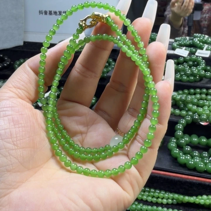 和田玉（碧玉）未镶嵌手链3.5