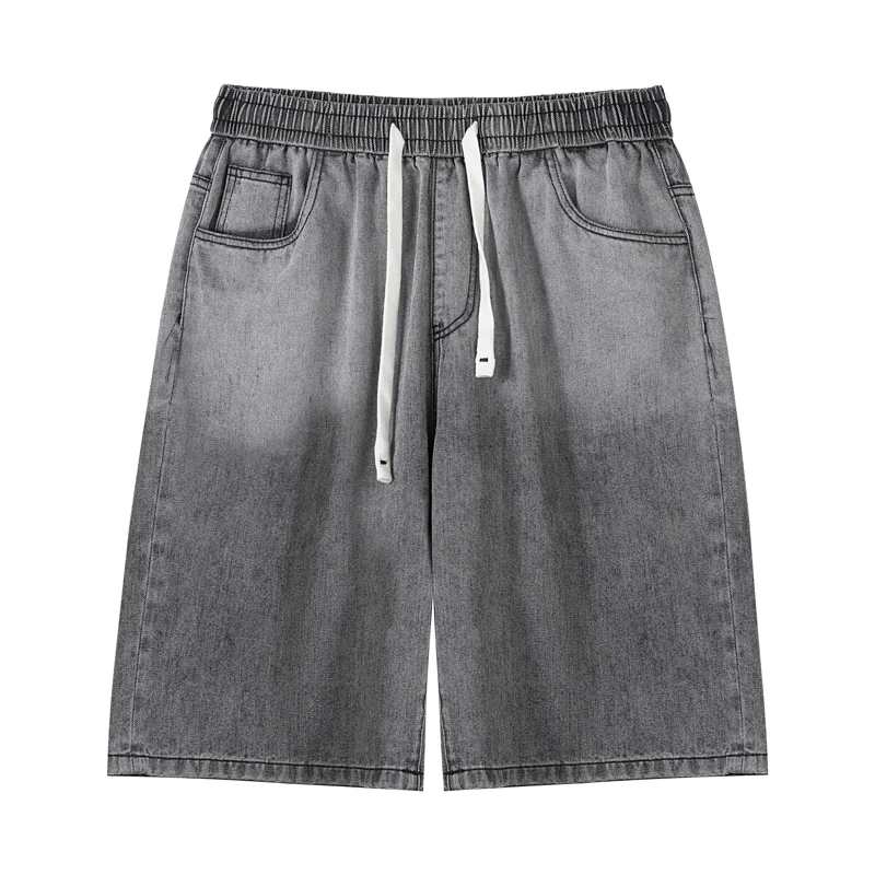 【HXTIDE男装】吊染渐变烟黑水洗牛仔五分裤/C207420007101薄款