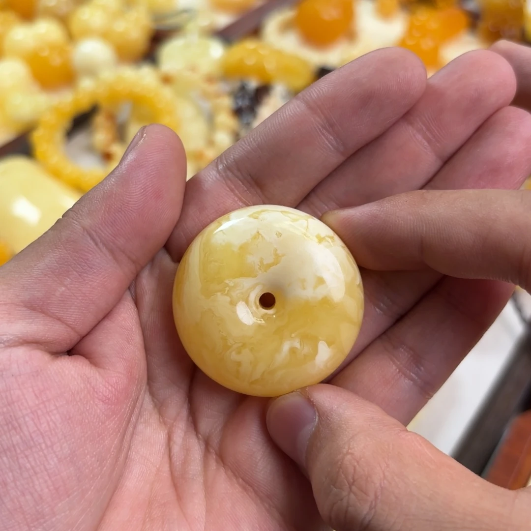 未镶嵌琥珀裸石月***鸟平安扣