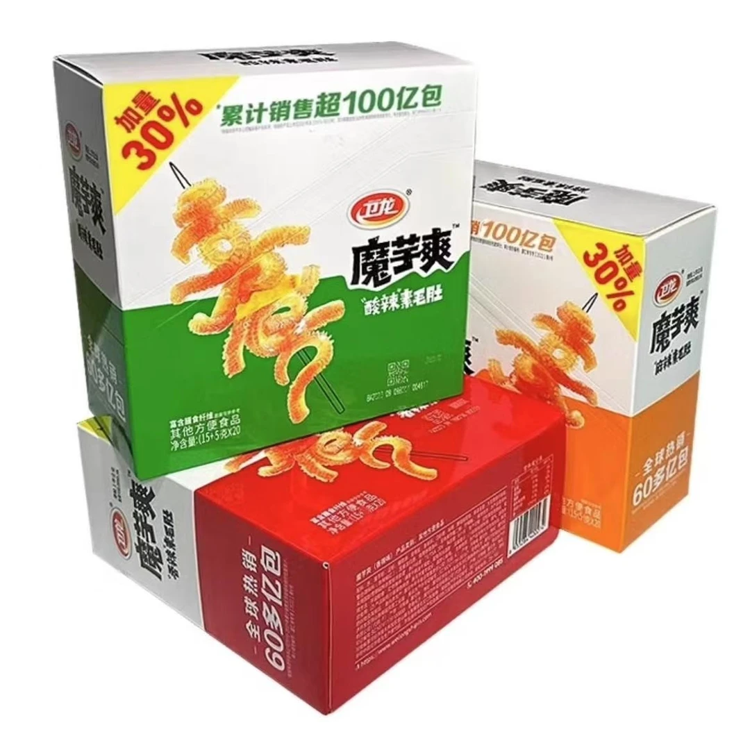 【对对碰个人单】魔芋爽香辣素毛肚小辣条怀旧休闲零食商品