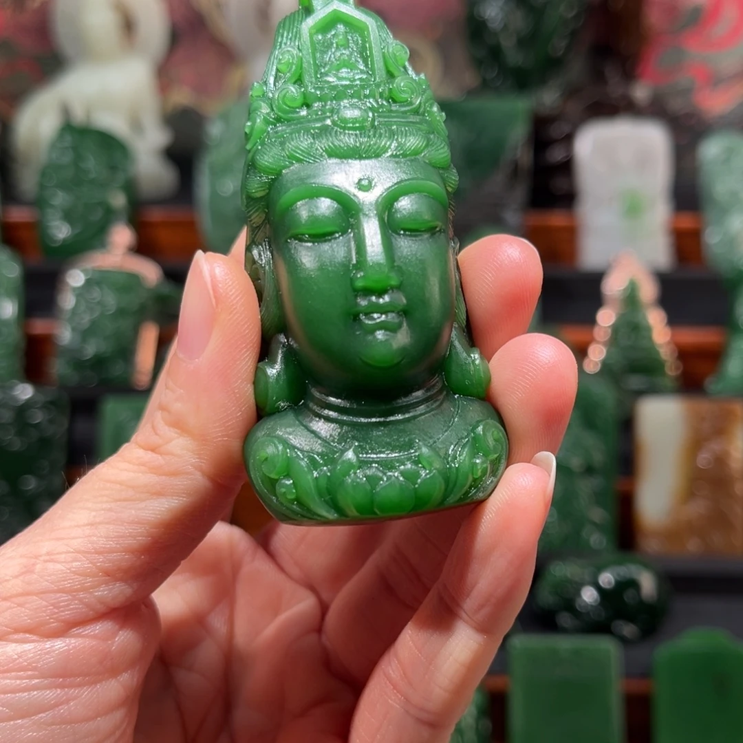 文***润和田玉（碧玉）未镶嵌颈饰