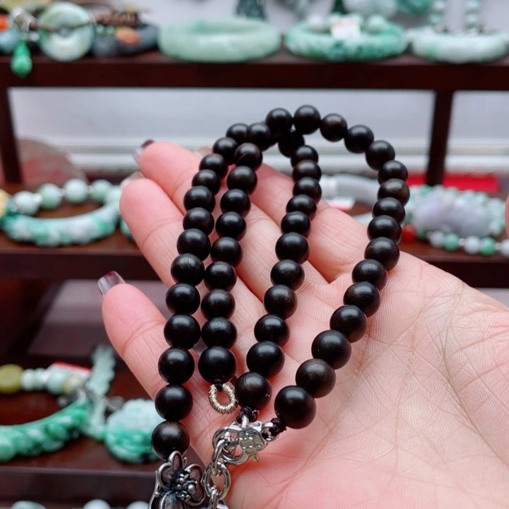 翡翠散珠项链000014