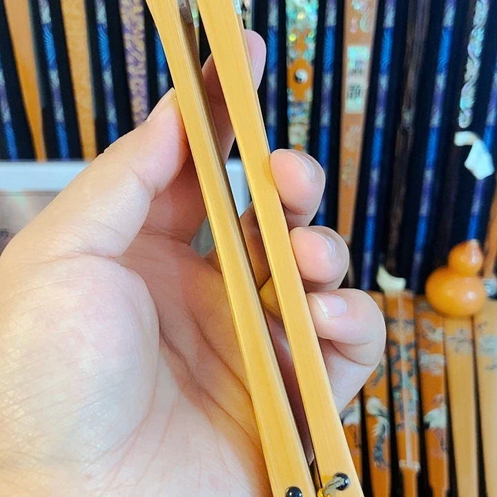 扇子玉竹精工张军显文玩折扇