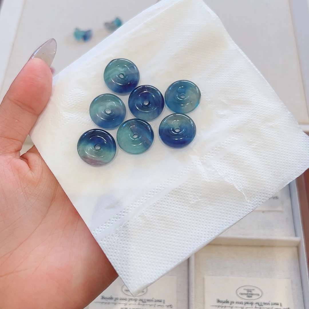 水晶手链未镶嵌萤石平安扣