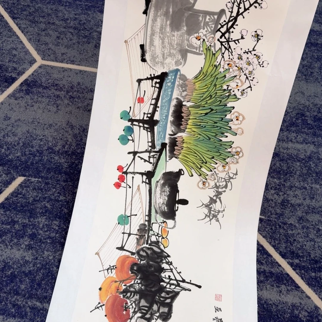 国画国画作品山水花鸟