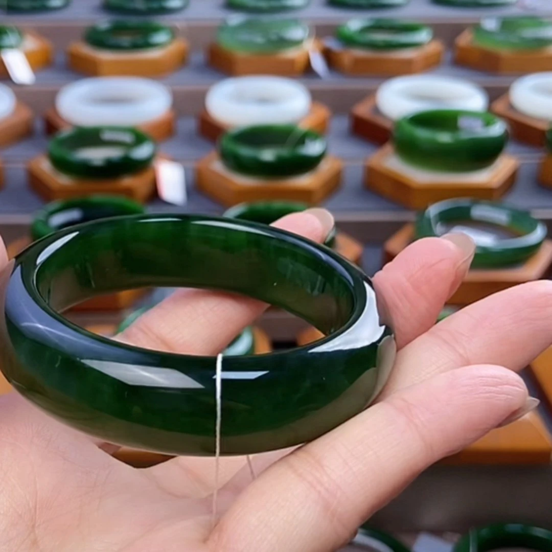 【君君推荐】高端收藏级碧玉猫眼手镯（多样性发货其一）