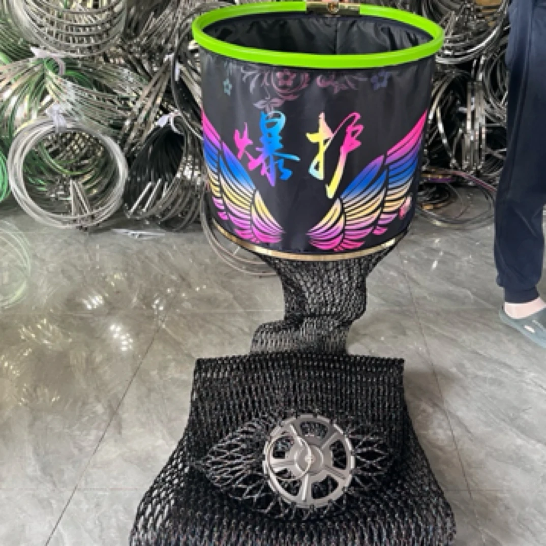 新款黑坑星空双股编制千斤鱼护一体成型加强护圈星空编制千斤鱼护