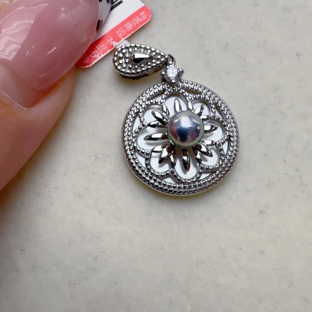 海水珍珠颈饰银S925镶嵌@@yd351