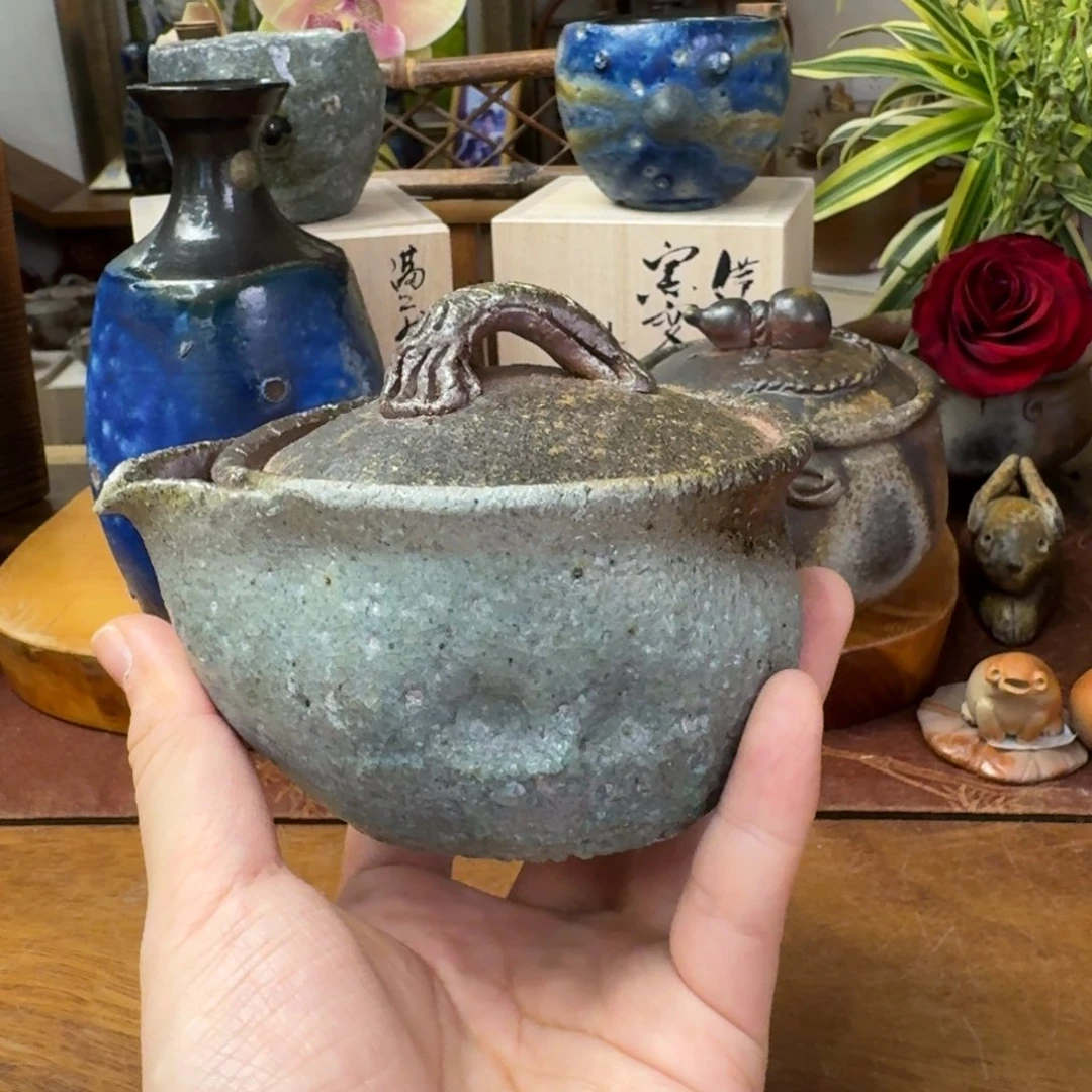 柴冈守备前烧秘色宝瓶福利一口价