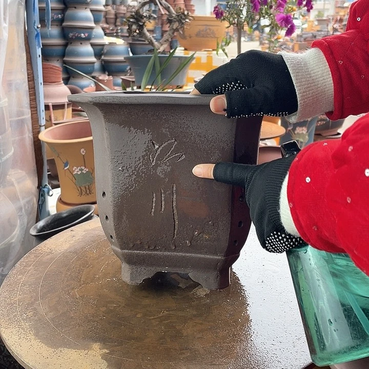 红陶宜兴紫砂23切角四方