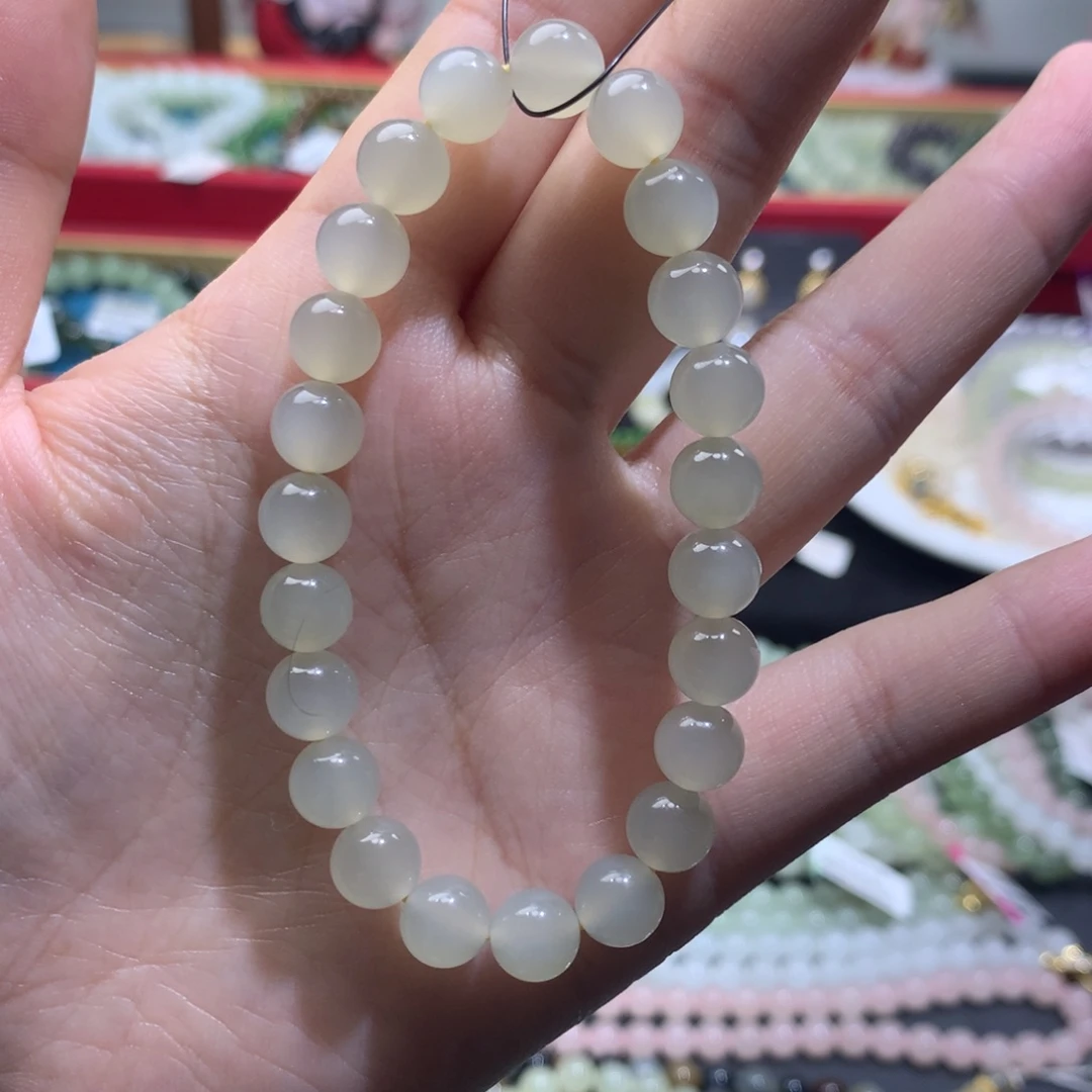 未镶嵌手链和田玉高冰蜂蜜水