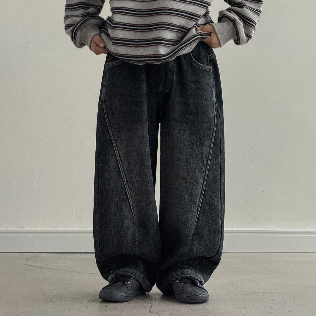 儿童装男童加绒裤子秋冬2025新款保暖冬装中大童男孩牛仔裤加厚潮