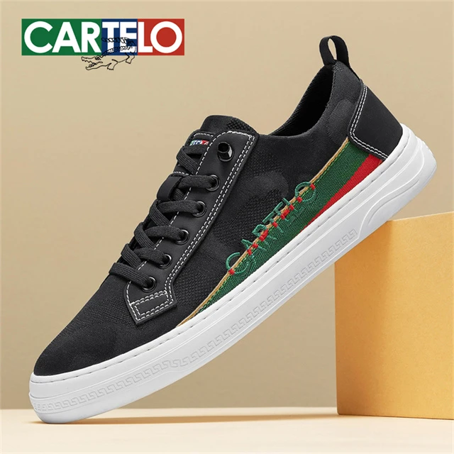 卡帝乐鳄鱼2025秋冬休闲男鞋时尚百搭低帮板鞋冰丝透气潮流布鞋男