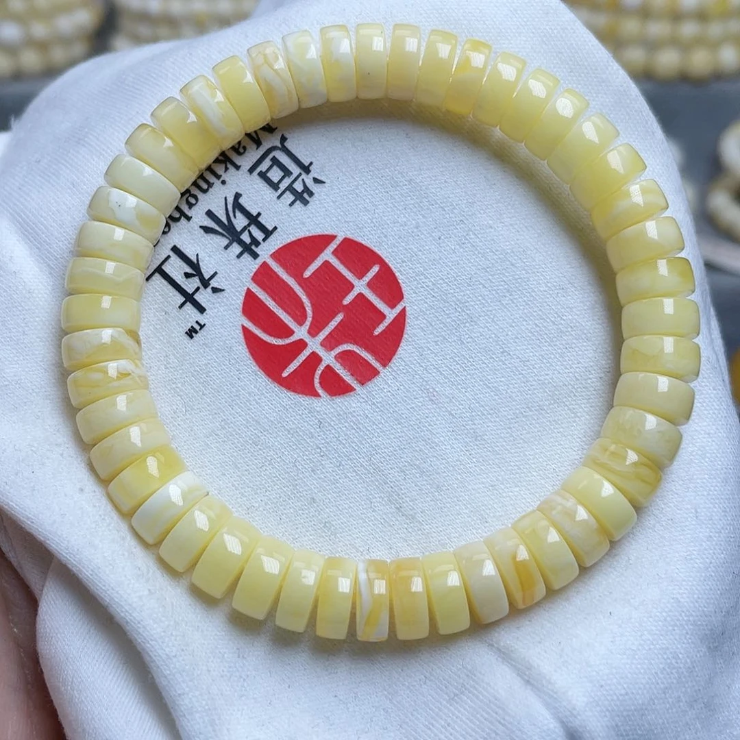 蜜蜡裸石未镶嵌9m蜜蜡手串