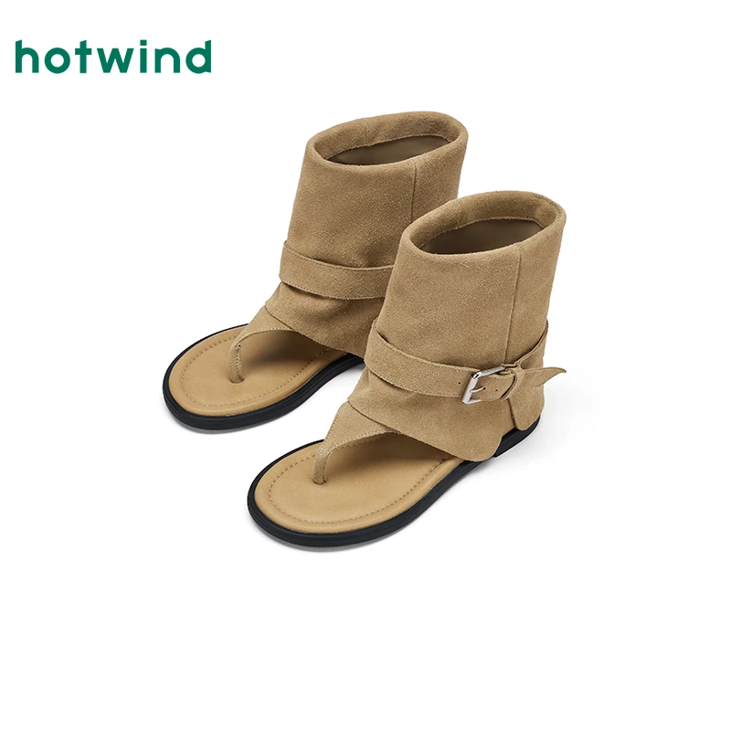 热风2025年夏季新款女士时尚凉鞋H51W25660