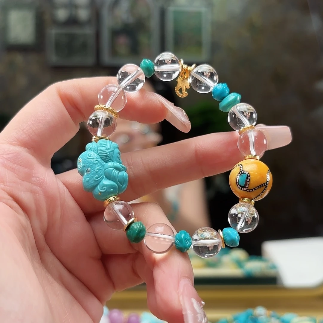 阿***儿合金绿松石手链松石