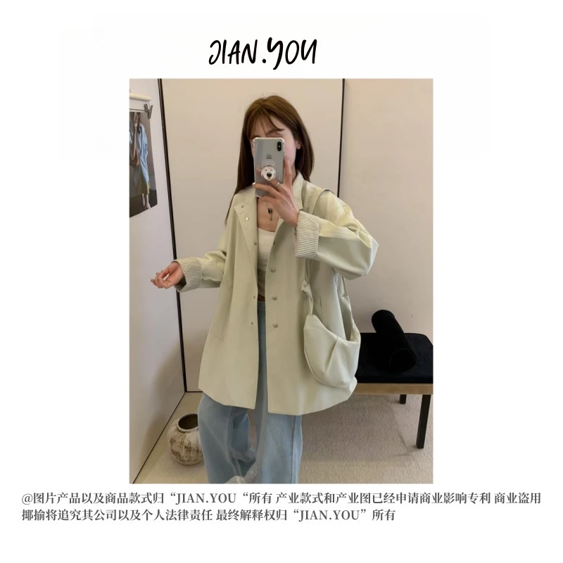 JIANYOU-「质感衣橱」韩国单！25春季新款女款舒适休闲百搭外套C-702