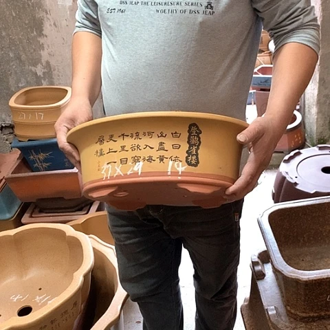 紫砂花盆手工制作