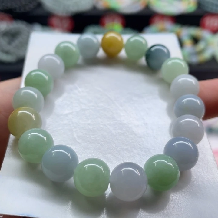 未镶嵌手链翡翠卡9.9有纹