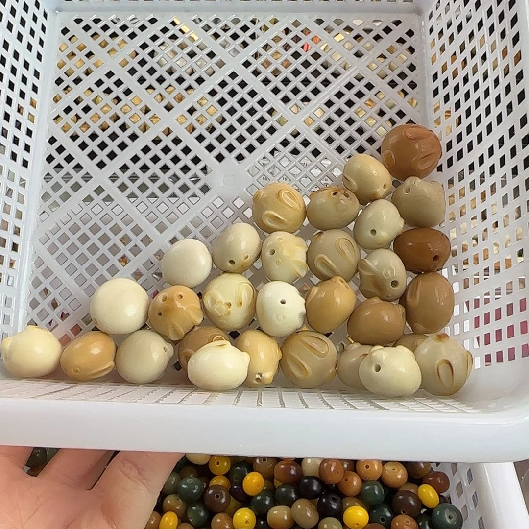 菩提根/象牙果手串微瑕牙果面包兔10颗