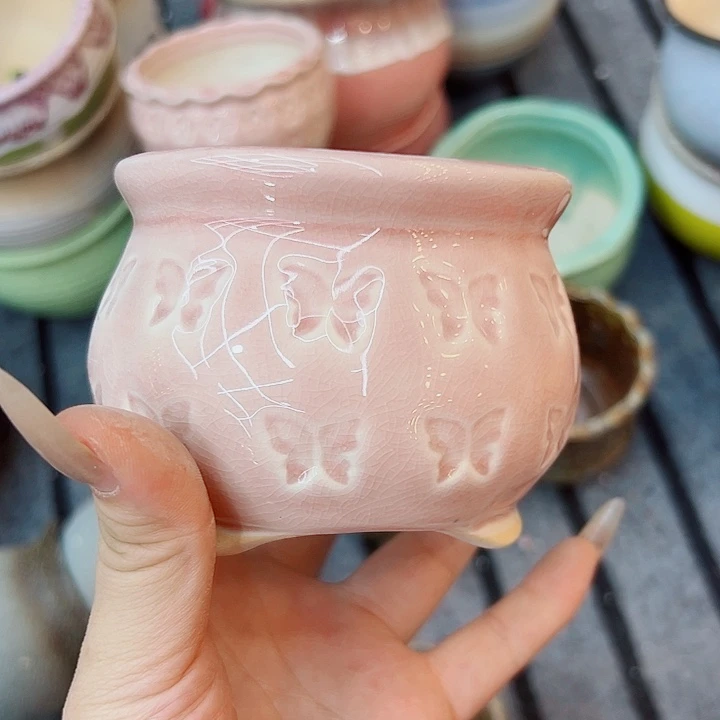 有孔，满10元发货多肉陶瓷花盆