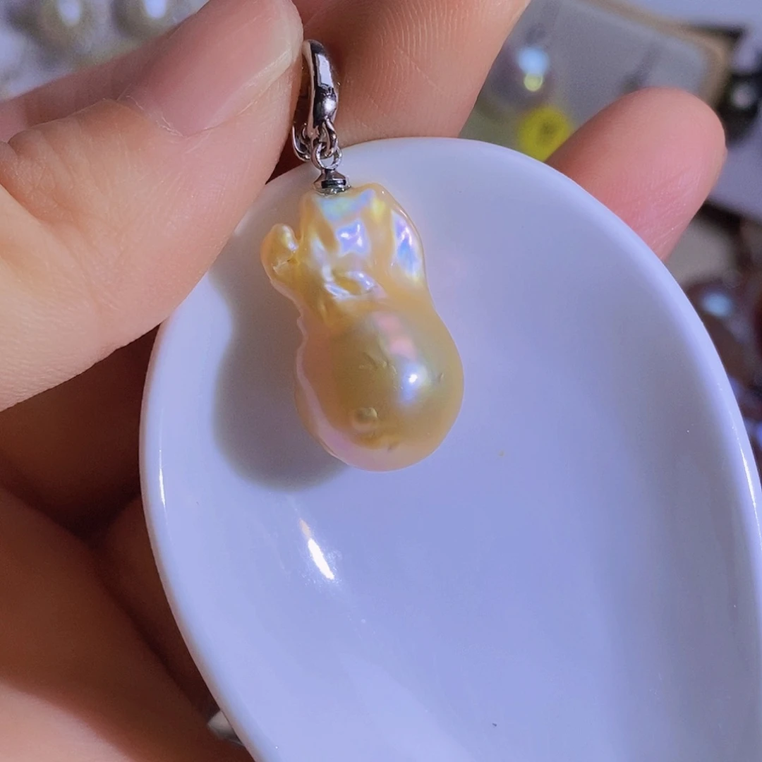合金天然淡水珍珠（微瑕）淡水珍珠
