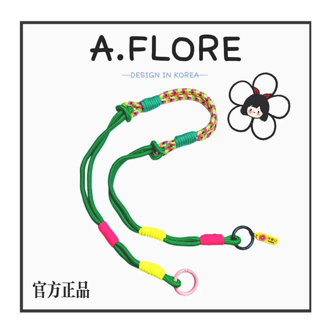 A. FLORE韩国原创手工拼接多功能包包挂绳长绳四色可选