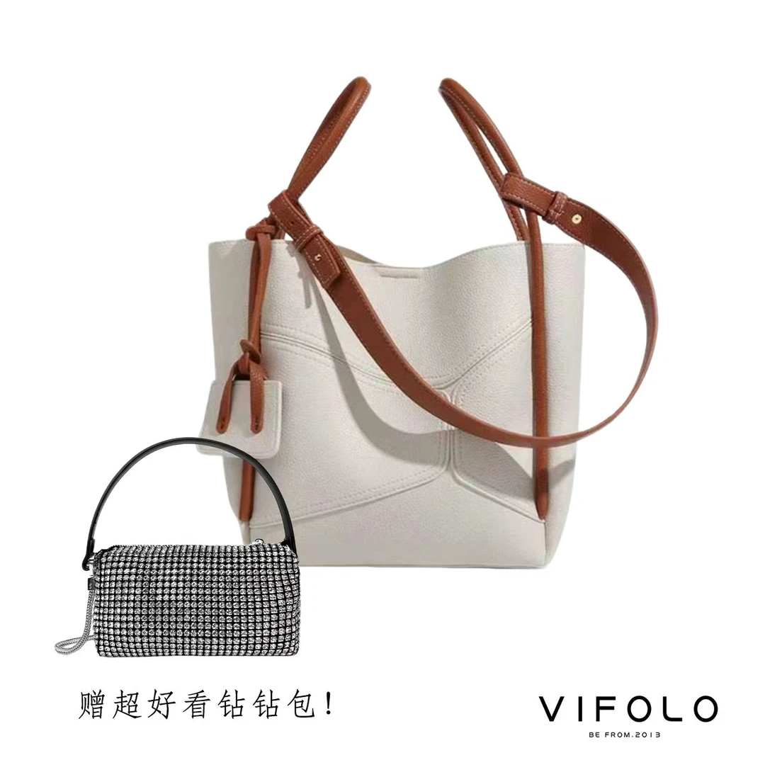 【破冰周年庆】意大利 VIFOLO 25s秋冬新款真皮女士二合一子母托特