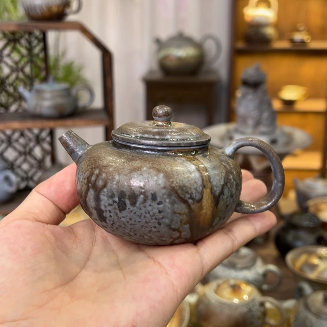 不染柴烧精品手工壶