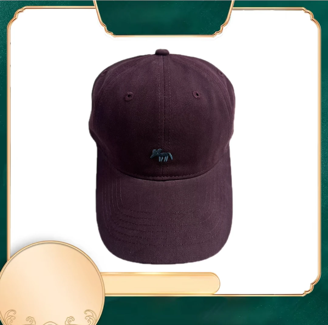 加深透气刺绣水洗纯棉大头围遮阳宽檐新款小狐狸男女款鸭舌帽