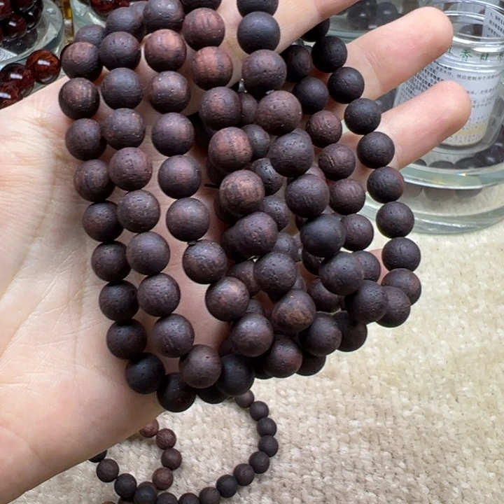 藤类缅甸小叶降真香0.8紫黑油23颗