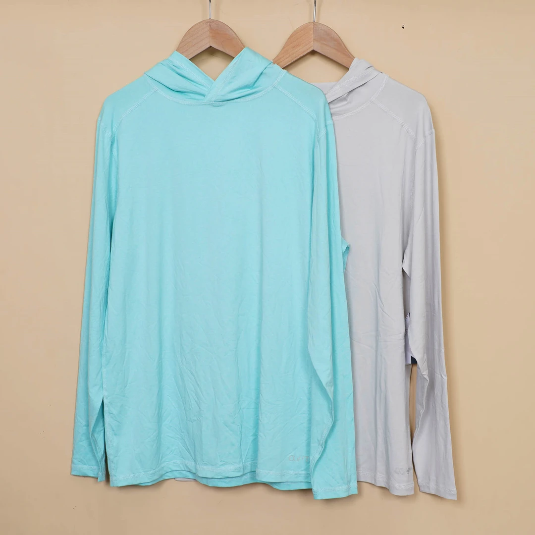 钓鱼佬防晒运动T恤男女款连帽长袖透气吸湿宽松弹力速干休闲J230