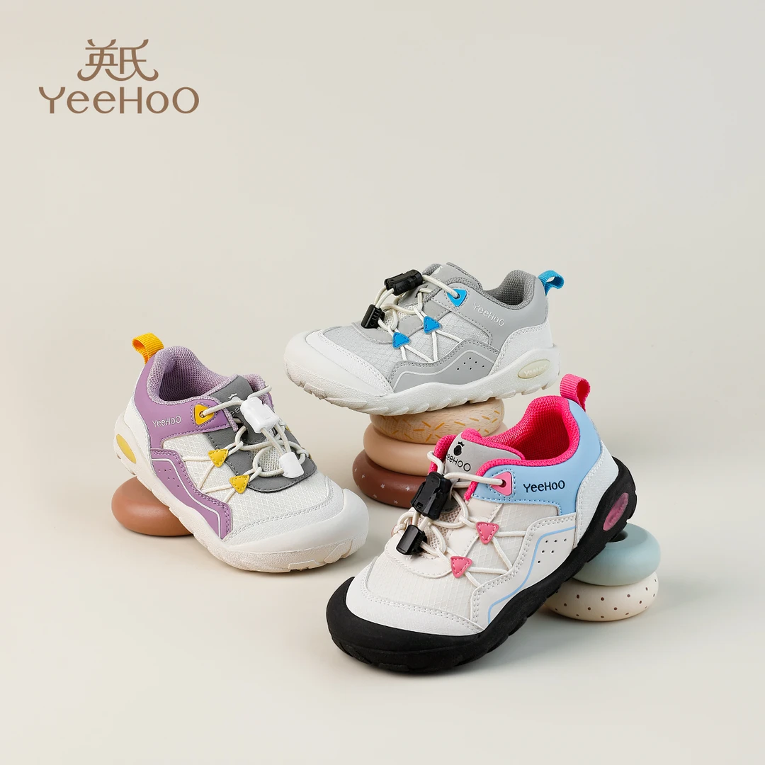 英氏童鞋儿童运动鞋秋季幼儿园新款软底女童透气防滑宝宝鞋子男童