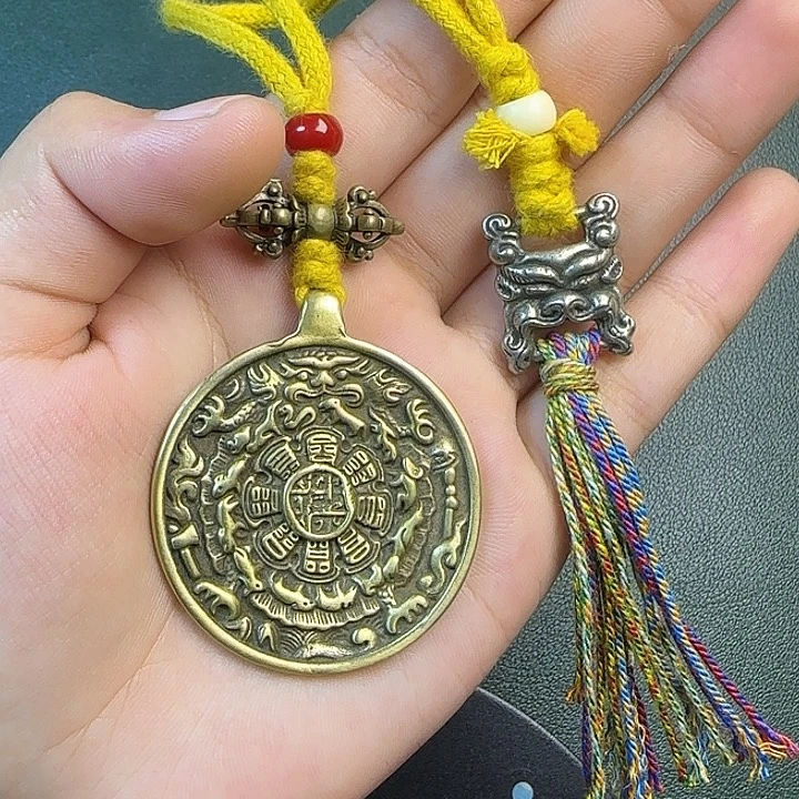 李***浅铜铁合金类藏传工艺品九宫八卦